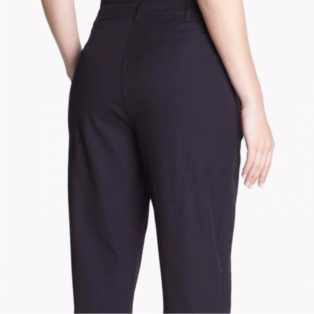 Eileen Fisher Organic Cotton Blend Stretch Black Crop Pants XL - Picture 2 of 7